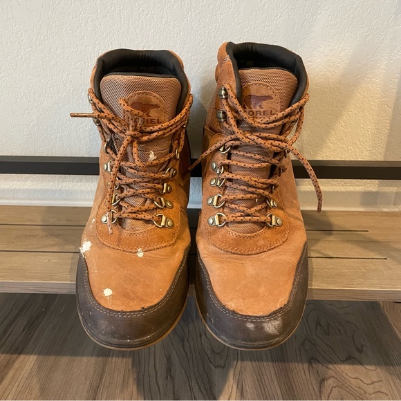 Sorel Other - Sorel Men’s Tan Brown Leather Waterproof Boots Size 11.5 Rugged Lace-Up